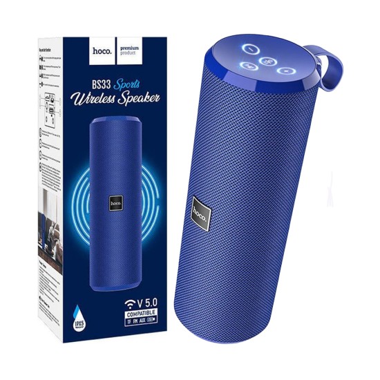 Altavoz Inalámbrico Deportivo Hoco BS33 Voice FM/TF/AUX/USB 3600mAh BT V5.0 Azul